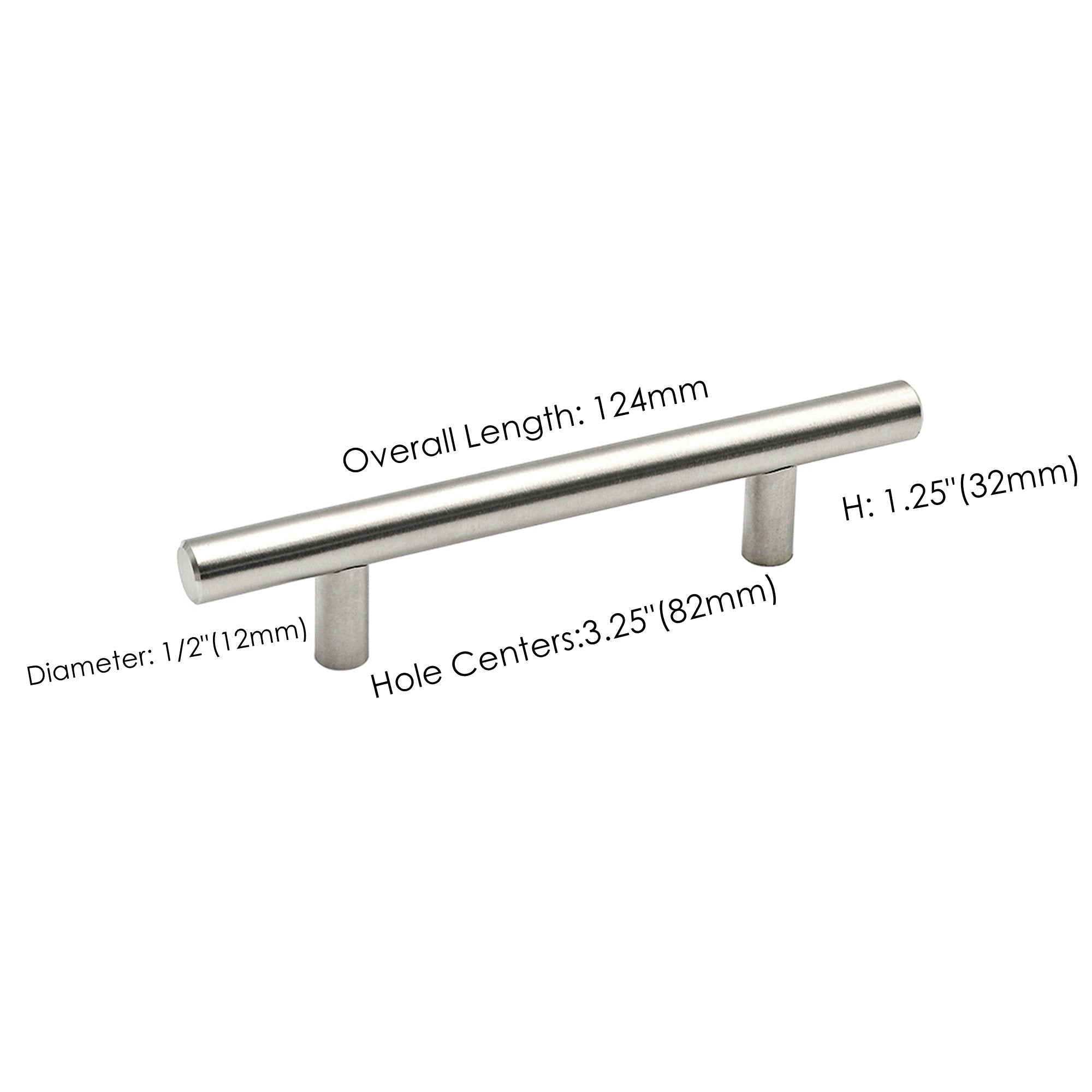 3.25 Inch(C-C) Brushed Nickel Cabinet Pulls (3.25"，Customized Size)