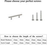 20 Pack 3.25 Inch(C-C) Brushed Nickel Cabinet Handles (3.25"，Customized Size)