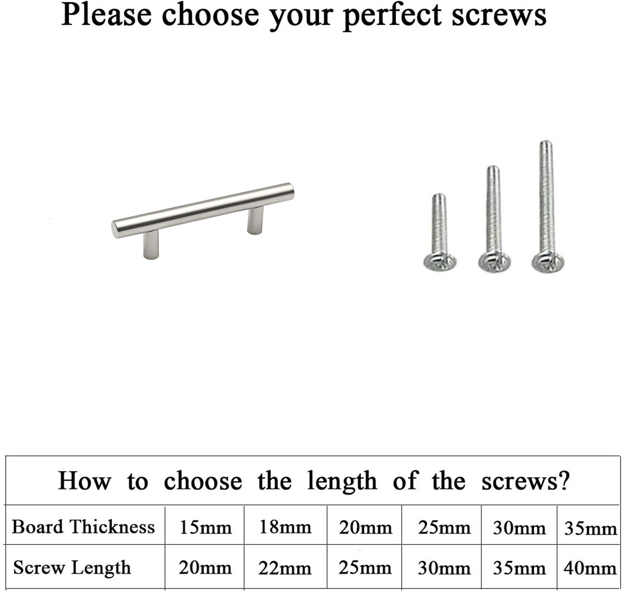 15 Pack 3.25 Inch(C-C) Brushed Nickel Cabinet Pulls (3.25"，Customized Size)