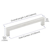 6 INCH(C-C) BRUSHED NICKEL CABINET PULLS (152MM, CUSTOMIZED SIZE)