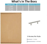 100 Pack 3.25 Inch(C-C) Brushed Nickel Cabinet Handles (3.25"，Customized Size)