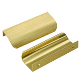 Modern Finger Edge Pulls Tab Pull 150mm/5.91" Length Finger Drawer Pulls (Brushed Brass)