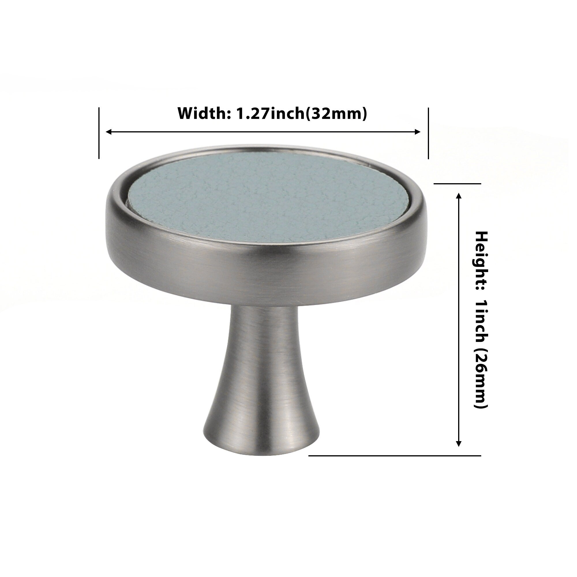 3.75" 5" Leather Handle Pulls，Light Green Leather Kitchen Cabinet Pulls( CC：96mm，128mm )