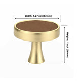 3.75" 5" Leather Handle Pulls，Brown Leather Drawer Pulls，Solid Brass Knobs for Drawer Cupboard Door