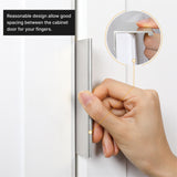 Modern Finger Edge Pulls Tab Pull 102mm/4" Length Finger Drawer Pulls (Brushed Nickel)