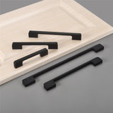 3.75"(C-C) Modern Cabinet Door Handles Aluminum Alloy Pulls (96mm，Black)
