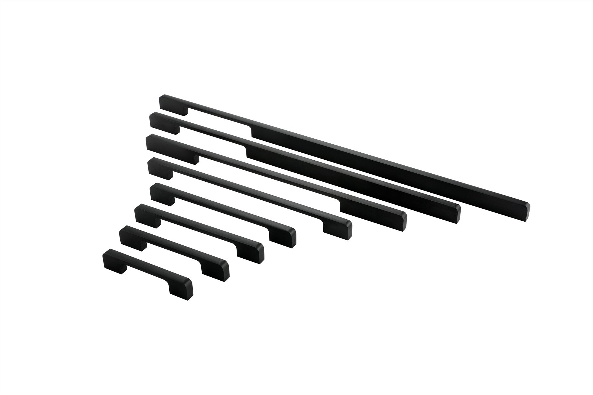 3.75"(C-C) Modern Cabinet Door Handles Aluminum Alloy Pulls (96mm，Black)