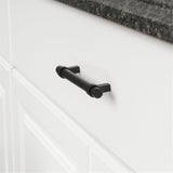 Flat Black Cabinet Bar Handle Pull - 3" (76mm) Hole Centers