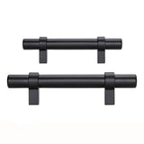 Flat Black Cabinet Bar Handle Pull - 4" (102mm) Hole Centers
