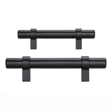 Flat Black Cabinet Bar Handle Pull - 5" (128mm) Hole Centers