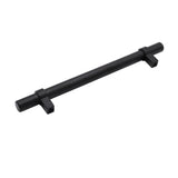 Flat Black Stainless Steel Kitchen Cupboard Handles - 6.25" (160mm) Hole Centers