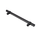 Flat Black Stainless Steel Kitchen Cupboard Handles - 6.25" (160mm) Hole Centers