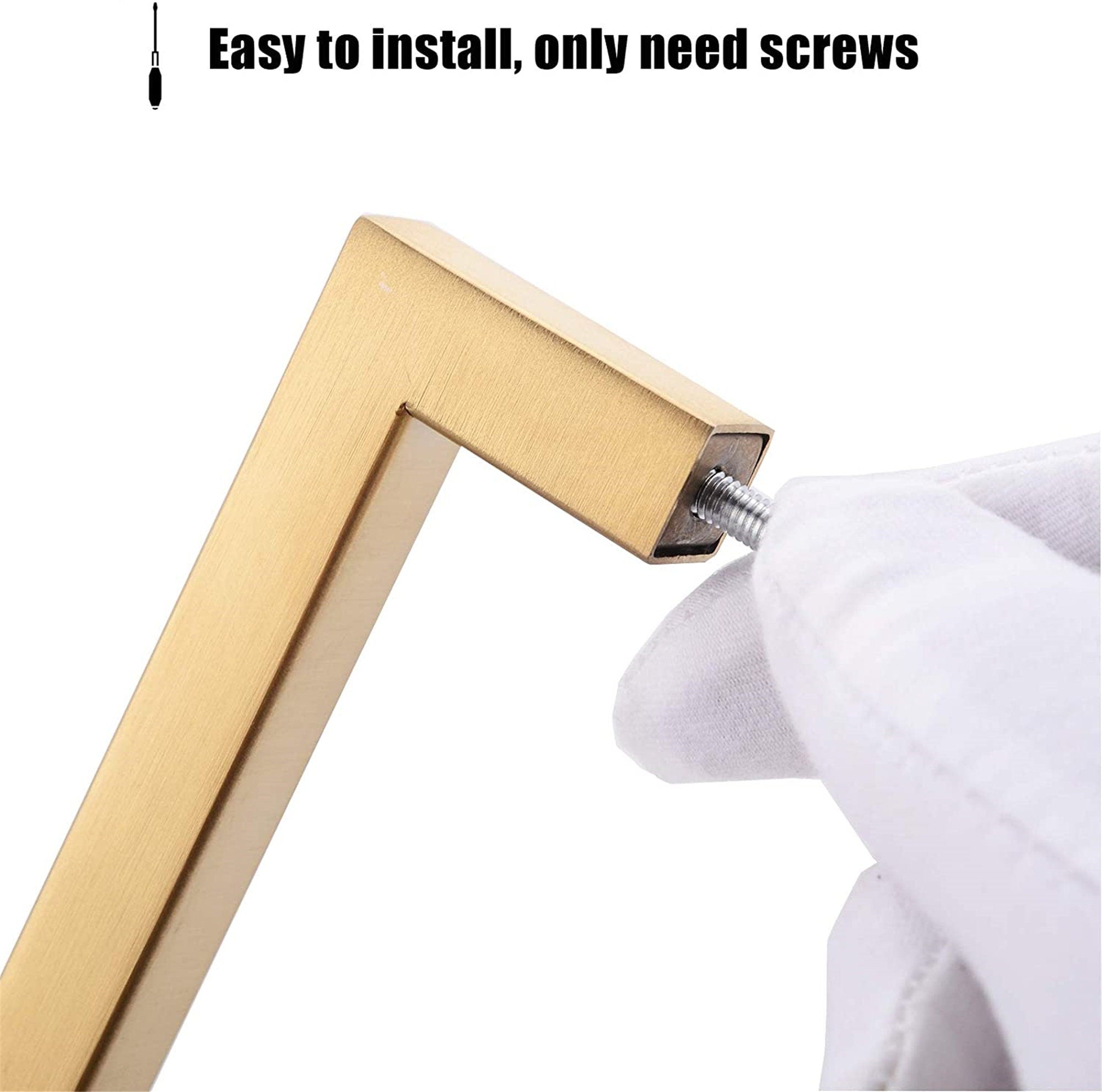 6.25in Cabinet Handles Drawer Pulls，Modern Gold Drawer Pulls Stainless Steel Dresser Drawer Pulls(160mm, Hole Centers)