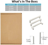 Brushed Nickel Drawer Pulls 3 inch(76mm) Hole Center，Modern Cabinet Hardware Bar Pulls for Drawer Cabinets Cupboard