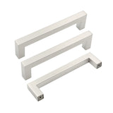 Brushed Nickel Cabinet Pulls，Modern Kitchen Square Cabinet Handles，Stainless Steel Drawer Pulls，Satin Nickel Cabinet Pulls