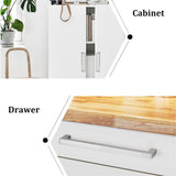 Brushed Nickel Drawer Pulls 3 inch(76mm) Hole Center，Modern Cabinet Hardware Bar Pulls for Drawer Cabinets Cupboard