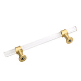 Acrylic Gold Drawer Pulls Cabinet Pulls - Acrylic Round Bar Series - Hole Centers(5 Inch，128mm)