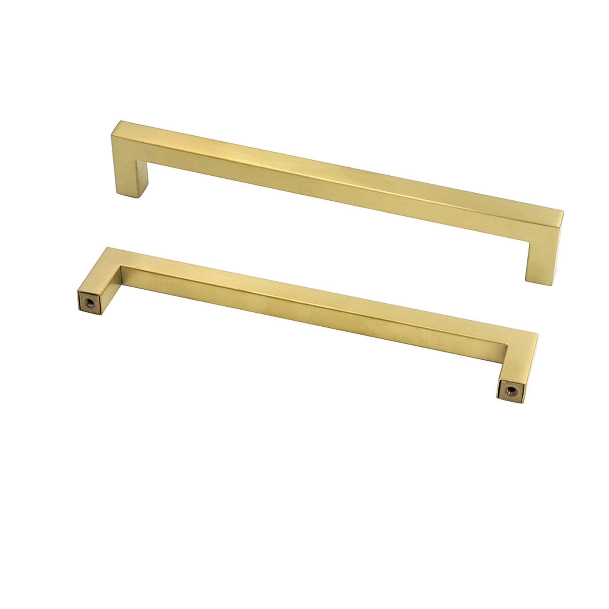 7.5in Cabinet Handles Drawer Pulls，Brass Kitchen Cabinet Hardware Gold Drawer Pulls(192mm，Hole Centers)