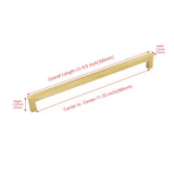 11-1/3in Brushed Brass Drawer Pulls,Brushed Gold Cabinet Pulls Gold Hardware for Cabinets(288mm, Hole Centers)