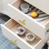 Brushed Brass Cabinet Knobs，2" Overall Length Modern T Bar Knobs Single Hole Dresser Pulls(T-Knob)