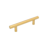 Brushed Brass Cabinet Pulls，Stainless Steel Drawer Handles，3.75" Hole Center Drawer Pulls and Door Knobs for Dresser Drawers