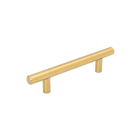 Brushed Brass Cabinet Pulls，Stainless Steel Drawer Handles，3.75" Hole Center Drawer Pulls and Door Knobs for Dresser Drawers