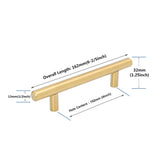 Brushed Brass Cabinet Pulls，Stainless Steel Drawer Handles，4" Hole Center Drawer Pulls and Door Knobs for Dresser Drawers