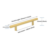Brushed Brass Cabinet Pulls，Stainless Steel Drawer Handles，5" Hole Center Drawer Pulls and Door Knobs for Dresser Drawers