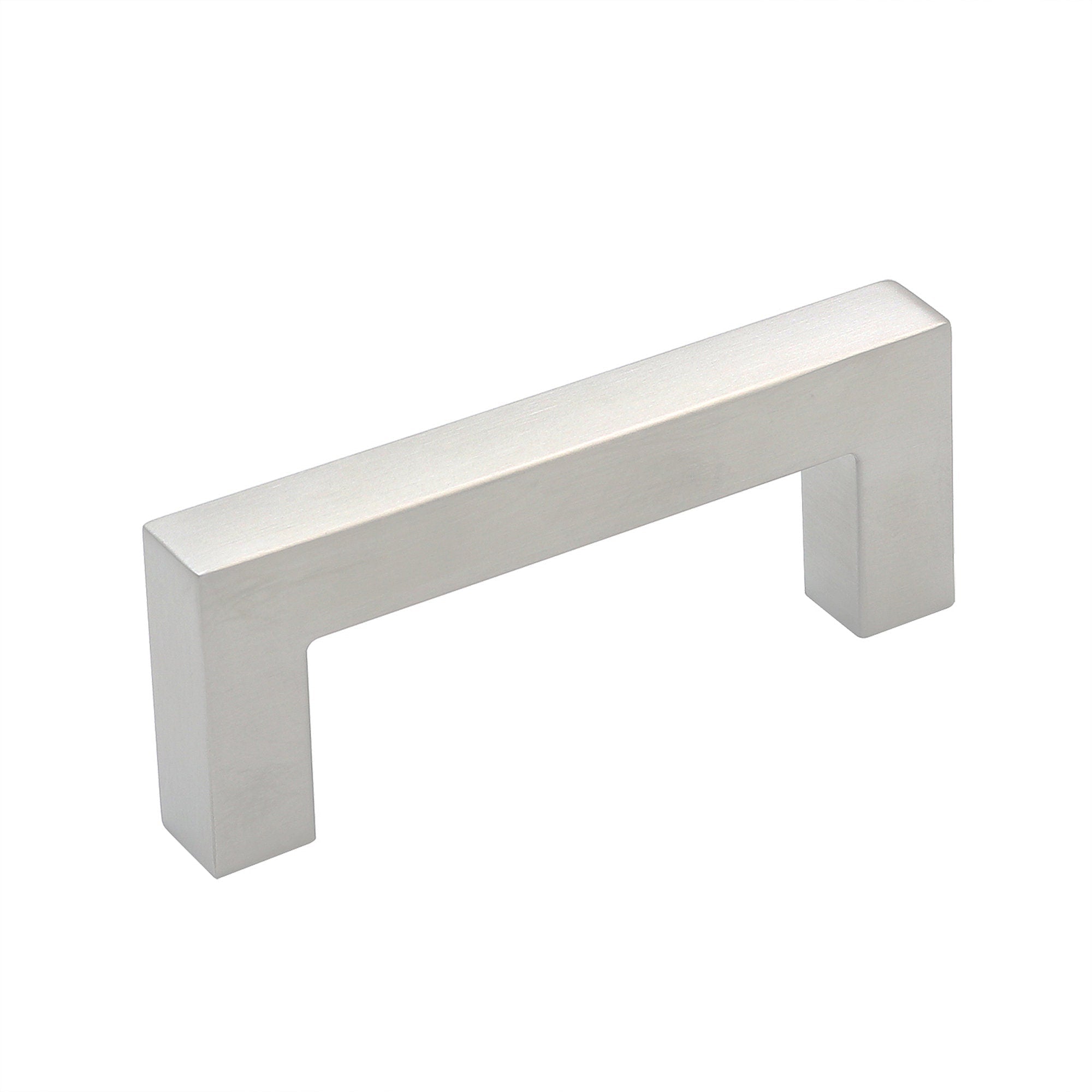 Brushed Nickel Drawer Pulls 3 inch(76mm) Hole Center，Modern Cabinet Hardware Bar Pulls for Drawer Cabinets Cupboard