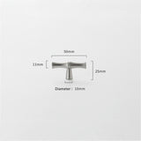 Bamboo Brushed Nickel Cabinet Pulls Zinc Alloy Cupboard Handles - Bamboo Shape Series - Hole Centers(T-Bar Knob，96mm，128mm)