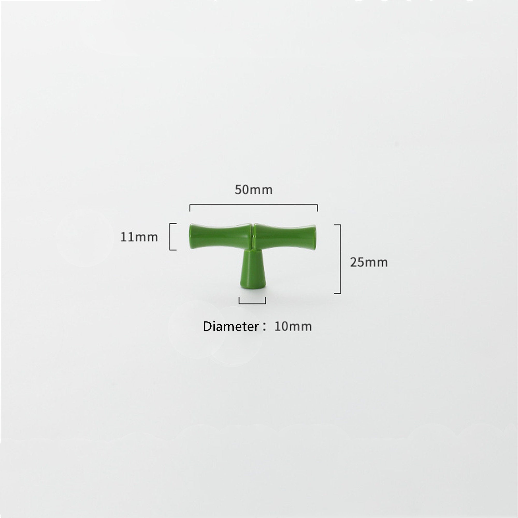 Bamboo Shape Solid Zinc Alloy Cabinet Knobs Handles - Bamboo Shape Series - Hole Centers(T-Bar Knob，96mm，128mm)
