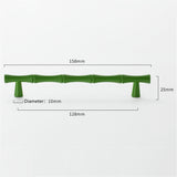 Bamboo Shape Solid Zinc Alloy Cabinet Knobs Handles - Bamboo Shape Series - Hole Centers(T-Bar Knob，96mm，128mm)