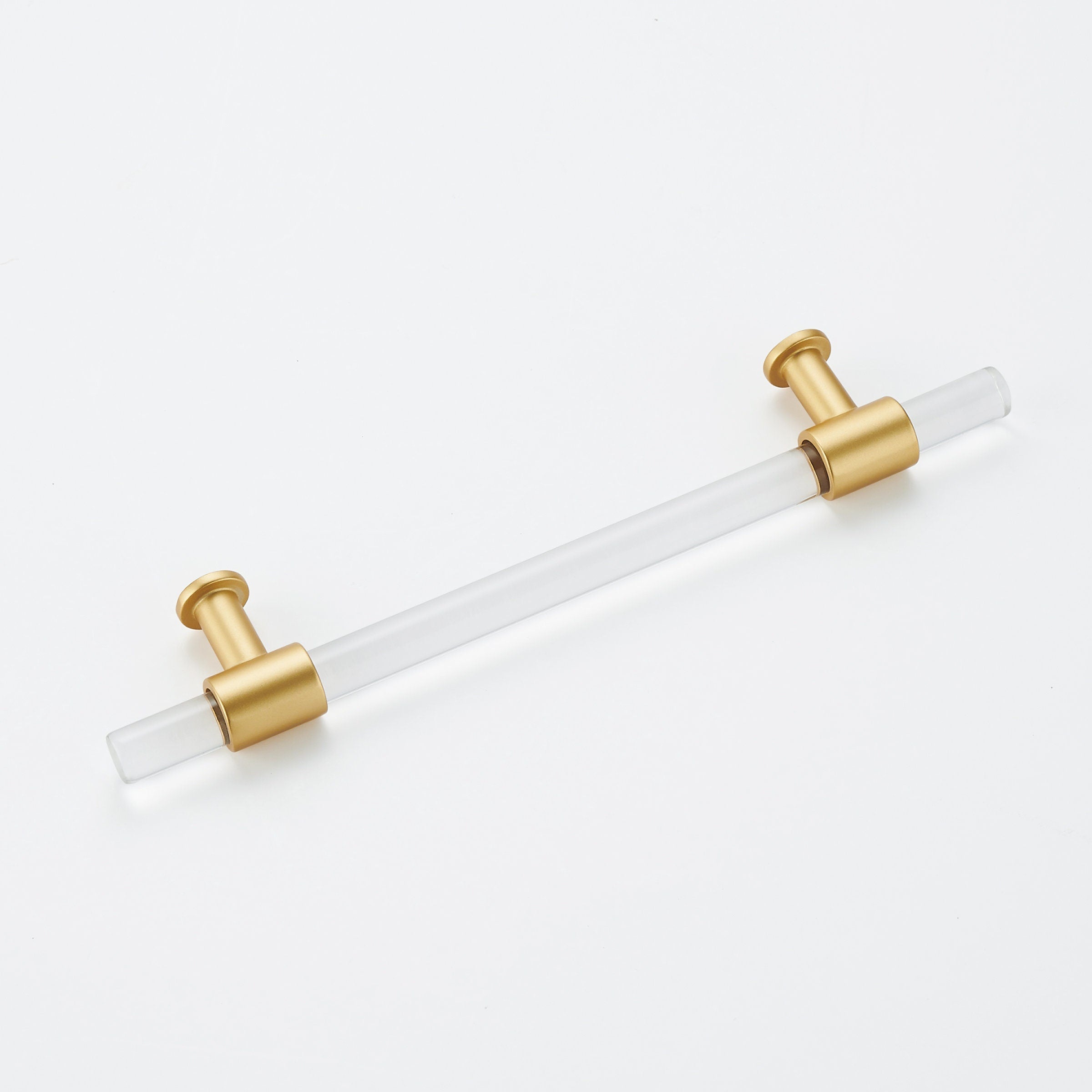3.75in Gold Drawer Pulls Crystal Cabinet Handles Kitchen Acrylic Cabinet Hardware(96mm Hole Center)