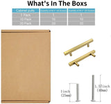 Brushed Brass Cabinet Pulls Gold Cabinet Pulls - 5" Inch (128mm) Hole Centers