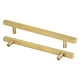 Brushed Brass Cabinet Pulls Gold Cabinet Pulls - 6-1/4" Inch (160mm) Hole Centers