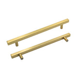 Brushed Brass Cabinet Pulls Gold Cabinet Pulls - 7-1/2" Inch (192mm) Hole Centers
