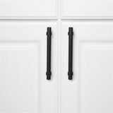 Flat Black Cabinet Bar Handle Pulls - 3.75" (96mm) Hole Centers