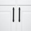 Flat Black Stainless Steel Kitchen Cupboard Handles - 10" (256mm) Hole Centers