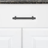 Flat Black Cabinet Bar Handle Pull - 3" (76mm) Hole Centers