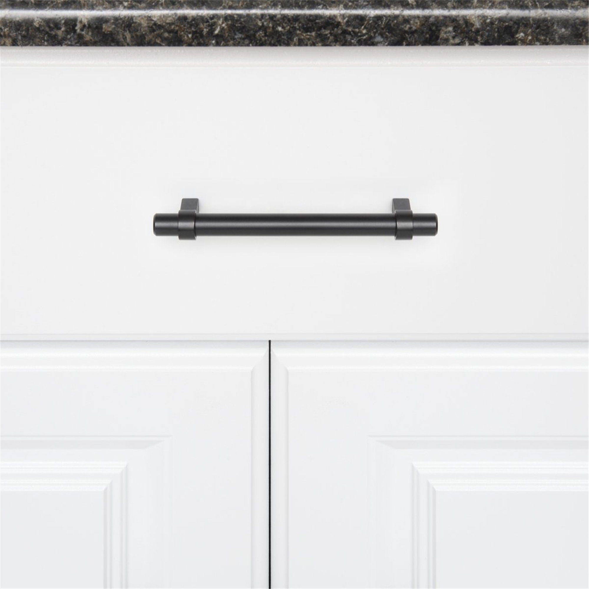 Black Modern Cupboard Handles Stainless Steel Pulls - Round Shape Series - Hole Centers(Knob, 3",3.5,3.75,4",5",6.25",7.5",8.8",10")
