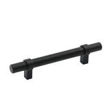 Flat Black Cabinet Bar Handle Pull - 4" (102mm) Hole Centers