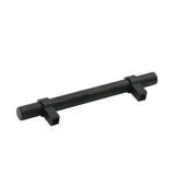 Flat Black Cabinet Bar Handle Pull - 4" (102mm) Hole Centers