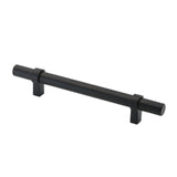 Flat Black Cabinet Bar Handle Pull - 5" (128mm) Hole Centers