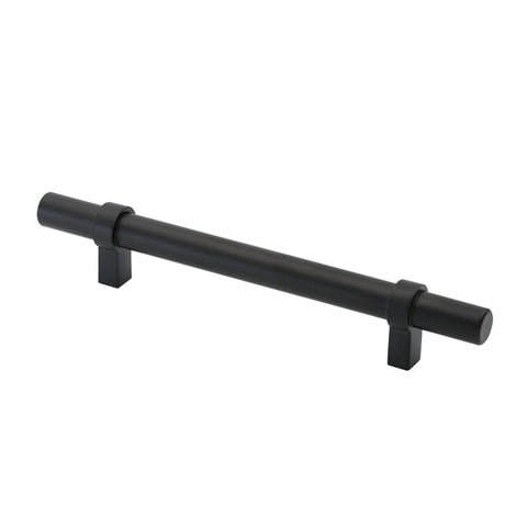 Flat Black Cabinet Bar Handle Pull - 5" (128mm) Hole Centers