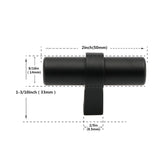 Matte Black Drawer Pulls Drawer Knobs, Cabinet Knobs and Pulls - Single Hole 2"(50mm)