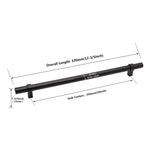 Flat Black Stainless Steel Kitchen Cupboard Handles - 10" (256mm) Hole Centers