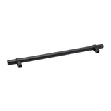 Flat Black Stainless Steel Kitchen Cupboard Handles - 10" (256mm) Hole Centers