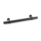 6.25in Black Drawer Pulls Kitchen Cabinet Handles - Matte Black T Bar Handle Pull - 6.25" (160mm) Hole Centers, 8.8" Overall Length