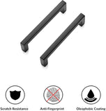 6-1/4 inch Hole Center Black Cabinet Pulls，Drawer Pulls Black Cabinet Handles for Kitchen Matte Black Cupboard Handles