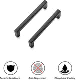 5 Inch Black Square Kitchen Cabinet Handles Cabinet Pulls - Kitchen Cabinet Hardware for Cabinet Door ,Drawers,Cupboard and Wardrobe